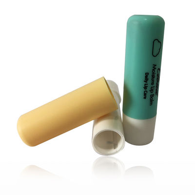 Containers de baume à lèvres en plastique vide certifiés SGS 3.8g Forme ronde Couleur verte
