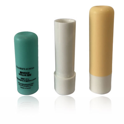 Containers de baume à lèvres en plastique vide certifiés SGS 3.8g Forme ronde Couleur verte