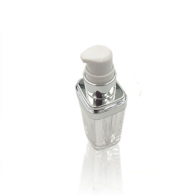 PMMA bouteille de fondation vide clair avec pompe recyclable 15/30/50ml