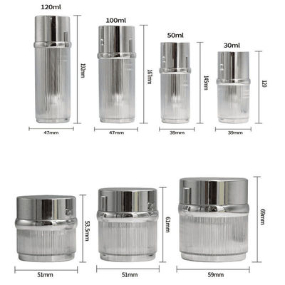 Luxe 15 à 50 g ensemble d'emballage cosmétique vide bouteille cosmétique et pot