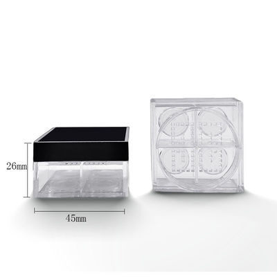 Casse de poudre vide et lâche personnalisée de 45 x 26 mm carré avec 4 grilles