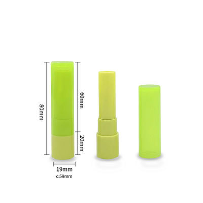 Tuyau de baume à lèvres en plastique vert personnalisable 19*80mm