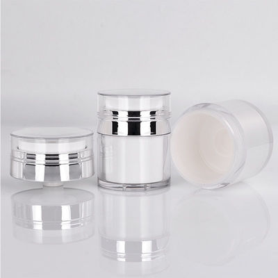 Bouteille de fondation de presse acrylique populaire Crème faciale double couche Bouteilles de crème pour les yeux Contenant