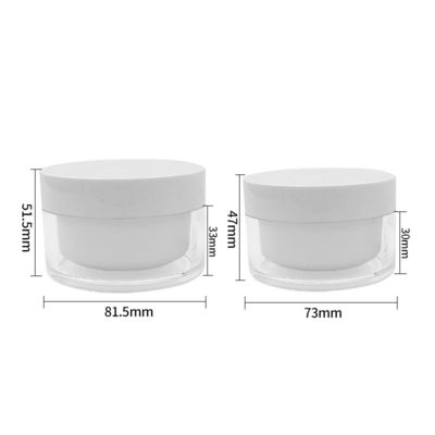 Bouteille acrylique diamantée personnalisable 50g avec logo OEM/ODM de conception simple disponible