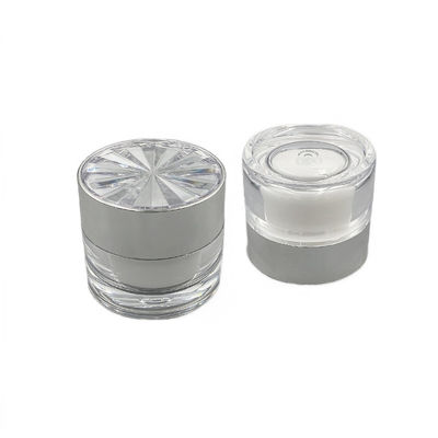 Crème de soins de la peau à l'épreuve des fuites Diamant Acrylique Cosmétique Jar Petit contenant 30g/50g