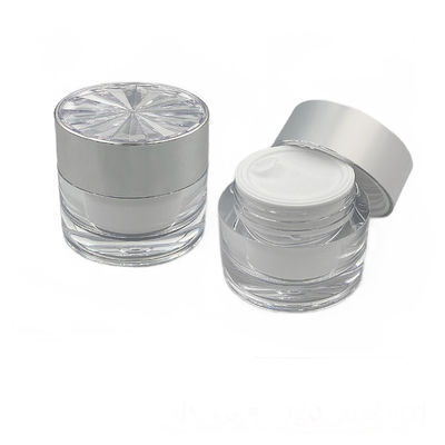 Crème de soins de la peau à l'épreuve des fuites Diamant Acrylique Cosmétique Jar Petit contenant 30g/50g