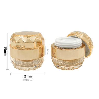Bouteille cosmétique acrylique personnalisable 50g Bouteille diamantée Container de crème de soin de la peau