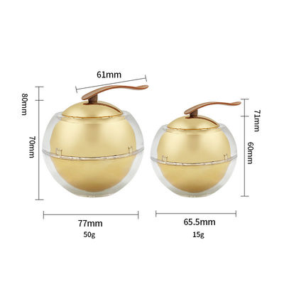 Bouteille cosmétique acrylique diamantée Crème pour soins de la peau étanche 30g/50g