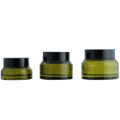 Bouteille d'emballage cosmétique en verre rond avec sérigraphie