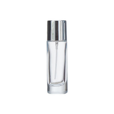 Bouteille de fondation en verre transparent avec bouchon à vis 100 ml Forme ronde Design simple