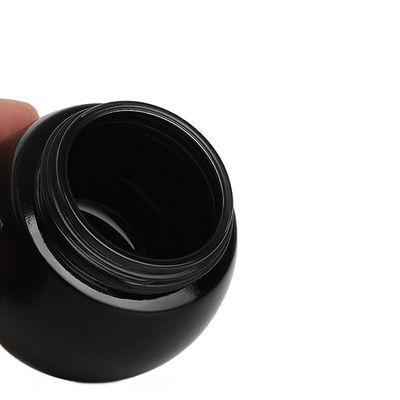 Bouteille de fondation en verre de luxe avec bouchon à vis à logo personnalisé 50g/100g Capacité