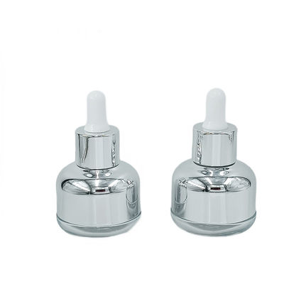 Bouteille d'emballage cosmétique en verre résistant aux gouttes 50g 60g avec sérigraphie
