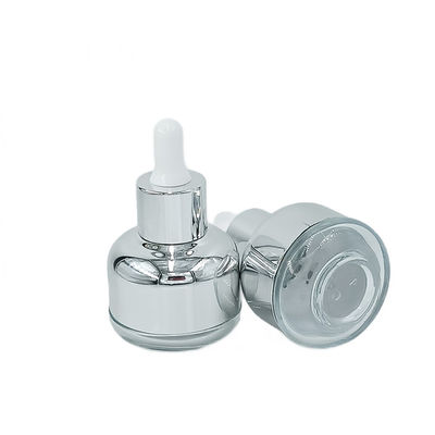Bouteille d'emballage cosmétique en verre résistant aux gouttes 50g 60g avec sérigraphie