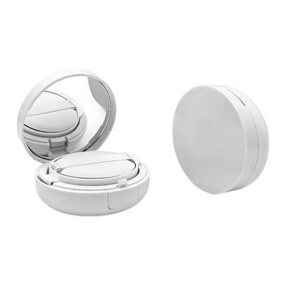 Casse de fondation à coussin transparent rond rechargeable pour une couverture légère à moyenne.