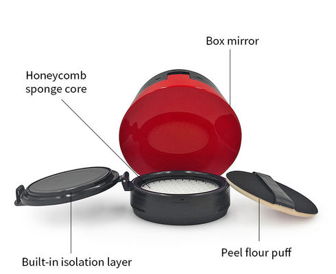 Boîtier en poudre compact portable de 15 g à fermeture rapide pour le maquillage et les produits d'emballage