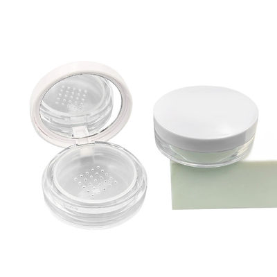 Casse en poudre transparente et lâche recyclable avec fermeture à vis